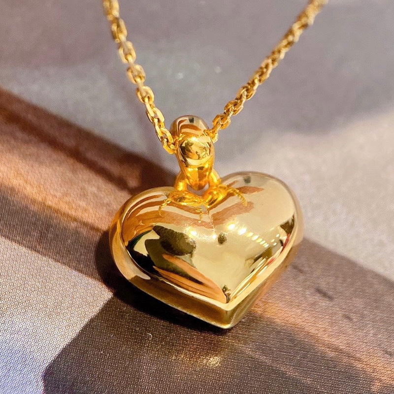 Color Gold Necklace Fashion Heart-shaped Women